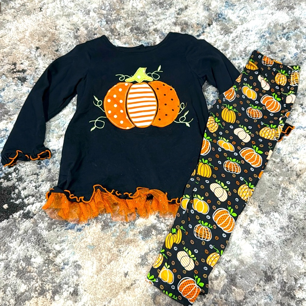Girls pumpkin outfit